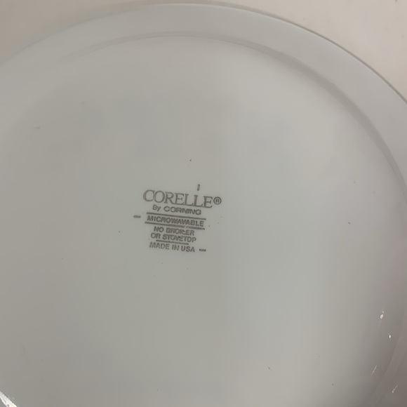 Corelle Callaway Salad Dessert Bread Plates White Swirl Green Ivy set 4 - Picture 8 of 11